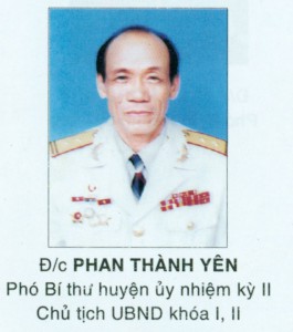đồng chí Phan Thành Yên - Chủ tịch UBND huyện khóa I,II