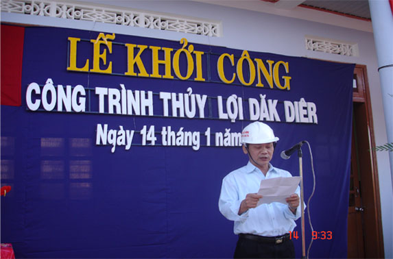 Lễ khởi công công trình thủy lợi Dăk Diêr